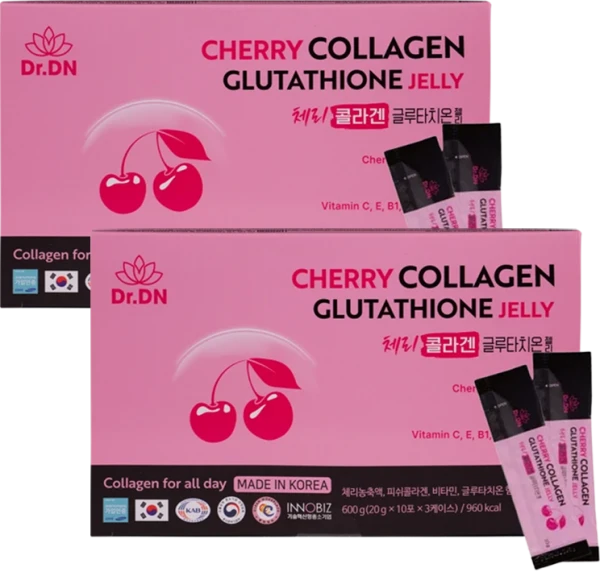 Combo 2 Thạch cherry collagen glutathione Dr.DN (hộp 30 gói)