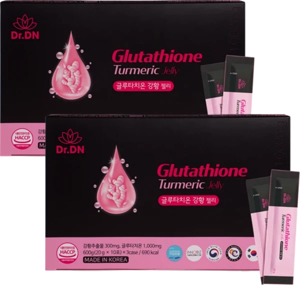 Combo 2 Thạch nghệ Glutathione Dr.DN (hộp 30 gói)