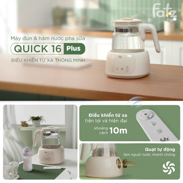 Máy đun và hâm nước pha sữa điều khiển từ xa thông minh Quick 16 Plus