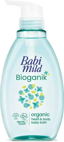 Sữa tắm gội Babi Mild Bioganik Organic cho bé sơ sinh (380ml)