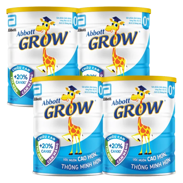 Combo 4 lon Sữa Abbott Grow 1 900g (0-6 th&aacute;ng)