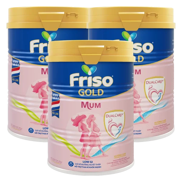 Combo 3 lon Sữa bầu Friso Mum Gold 400g hương cam