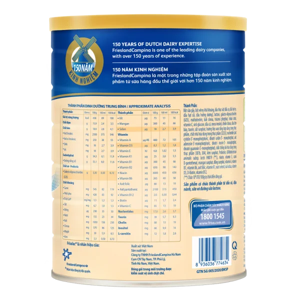Sữa Frisolac Gold số 3 1400g (1-2 tuổi)