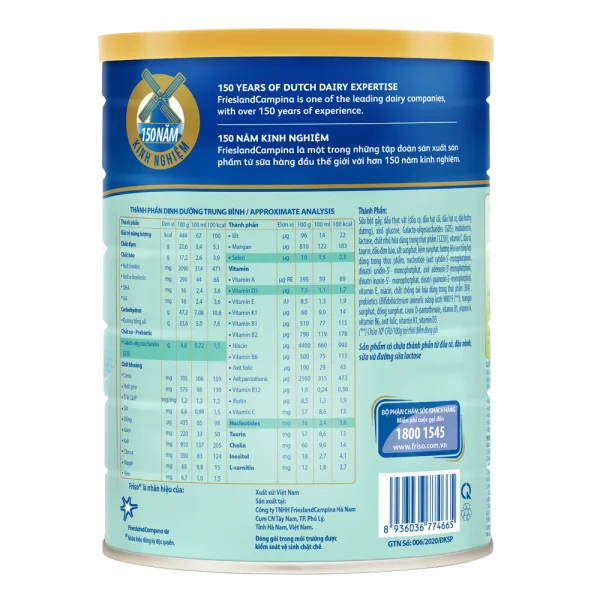Combo 2 lon Friso Gold 4, 2 - 6 tuổi (1400gr)
