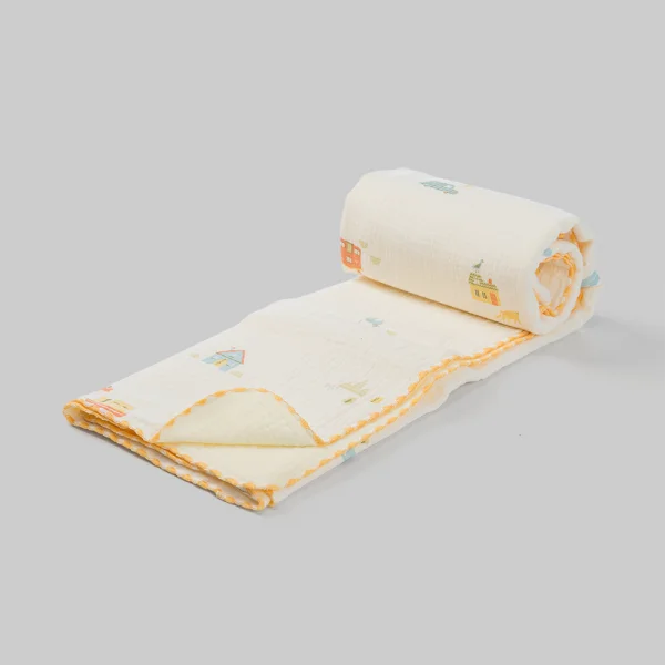 Chăn xô nhăn Cotton 4 lớp cao cấp Animo T2304_NBA002 (75x100cm,1 cái,Giao màu ngẫu nhiên)
