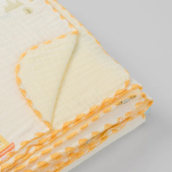 Chăn xô nhăn Cotton 4 lớp cao cấp Animo T2304_NBA002 (75x100cm,1 cái,Giao màu ngẫu nhiên)