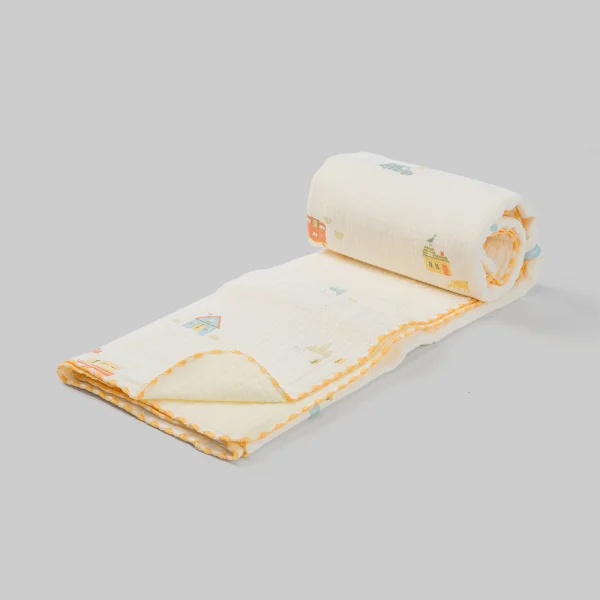 Chăn xô nhăn Cotton 4 lớp cao cấp Animo T2304_NBA002 (75x100cm,1 cái,Giao màu ngẫu nhiên)