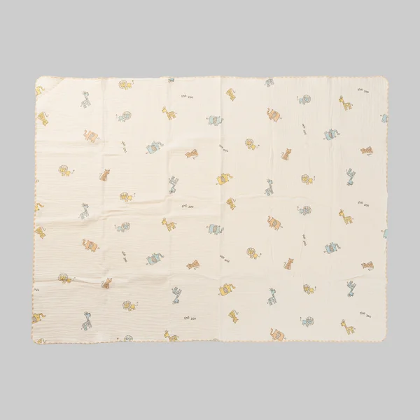 Chăn xô nhăn Cotton 4 lớp cao cấp Animo T2304_NBA002 (75x100cm,1 cái,Giao màu ngẫu nhiên)