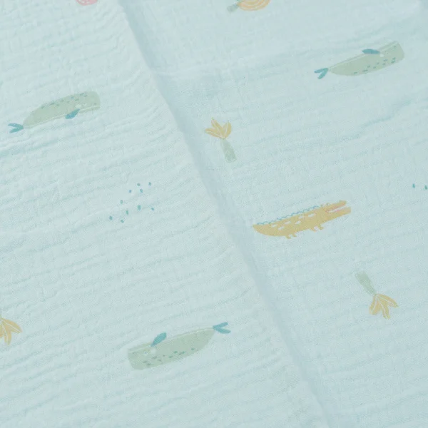 Chăn xô nhăn Cotton 4 lớp cao cấp Animo T2304_NBA002 (75x100cm,1 cái,Giao màu ngẫu nhiên)