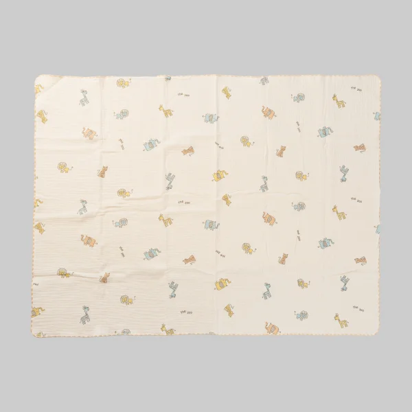Chăn xô nhăn Cotton 4 lớp cao cấp Animo T2304_NBA002 (75x100cm,1 cái,Giao màu ngẫu nhiên)
