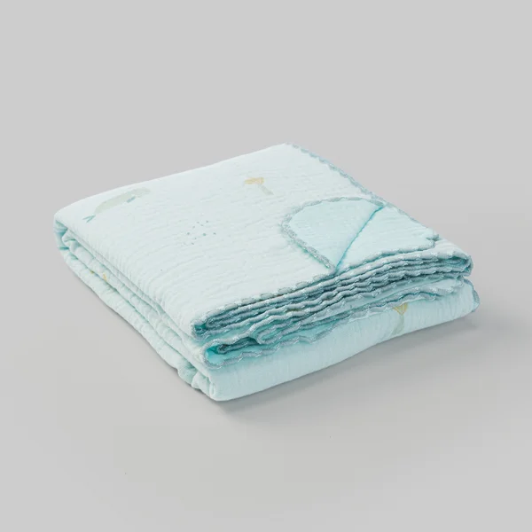 Chăn xô nhăn Cotton 4 lớp cao cấp Animo T2304_NBA002 (75x100cm,1 cái,Giao màu ngẫu nhiên)