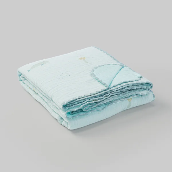 Chăn xô nhăn Cotton 4 lớp cao cấp Animo T2304_NBA002 (75x100cm,1 cái,Giao màu ngẫu nhiên)