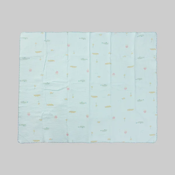 Chăn xô nhăn Cotton 4 lớp cao cấp Animo T2304_NBA002 (75x100cm,1 cái,Giao màu ngẫu nhiên)