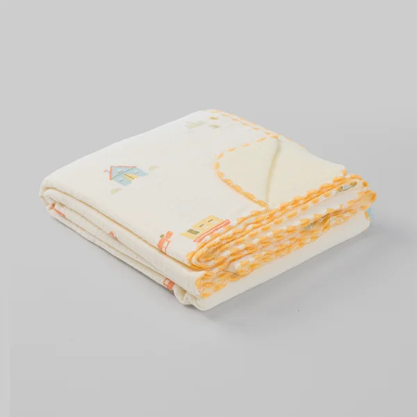 Chăn xô nhăn Cotton 4 lớp cao cấp Animo T2304_NBA002 (75x100cm,1 cái,Giao màu ngẫu nhiên)