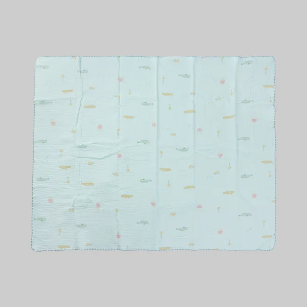 Chăn xô nhăn Cotton 4 lớp cao cấp Animo T2304_NBA002 (75x100cm,1 cái,Giao màu ngẫu nhiên)