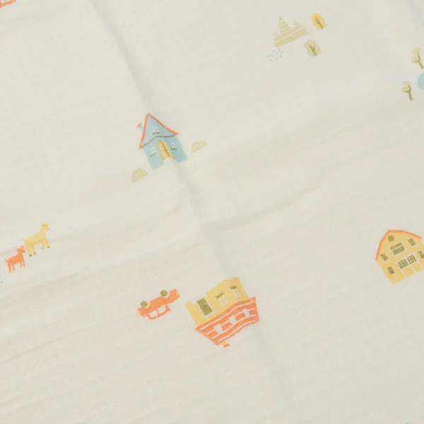 Chăn xô nhăn Cotton 4 lớp cao cấp Animo T2304_NBA002 (75x100cm,1 cái,Giao màu ngẫu nhiên)