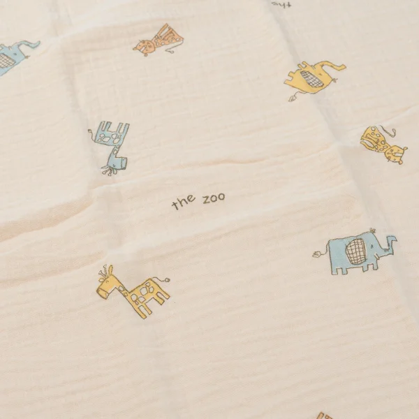 Chăn xô nhăn Cotton 4 lớp cao cấp Animo T2304_NBA002 (75x100cm,1 cái,Giao màu ngẫu nhiên)