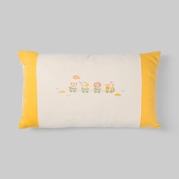 Gối nằm cho bé Cotton cao cấp Animo B2409_MN001 (25x35cm,Kem) Họa tiết ngẫu nhiên