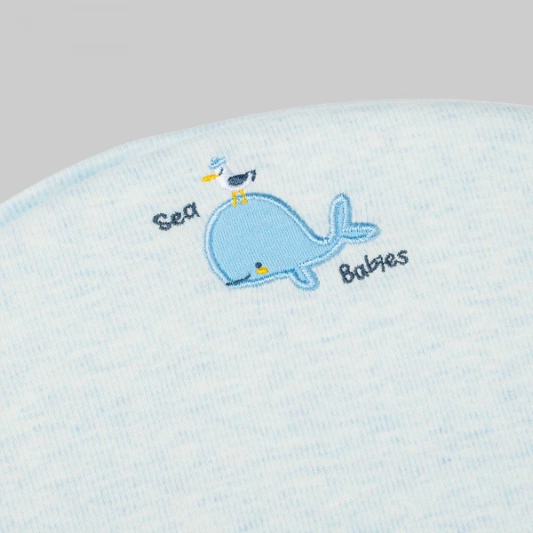Gối cao su non (memoryfoam) con cá B2606_MN002 (36x23x4.5cm,Xanh)