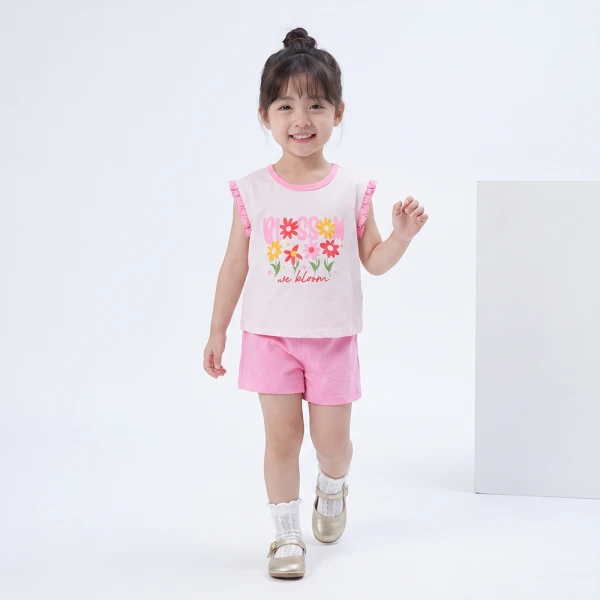 Bộ bé gái ngắn Animo Easy SU26 TX0626048 (1Y-4Y,Hồng)