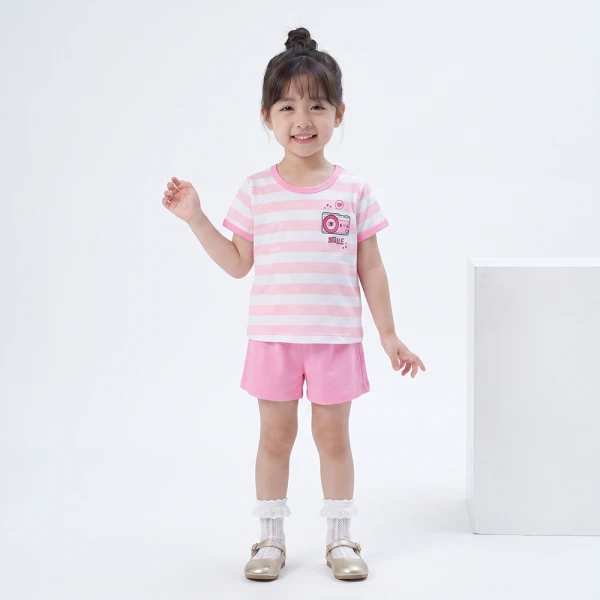 Bộ bé gái ngắn Animo Easy SU26 TX0626049 (1Y-4Y,Hồng)
