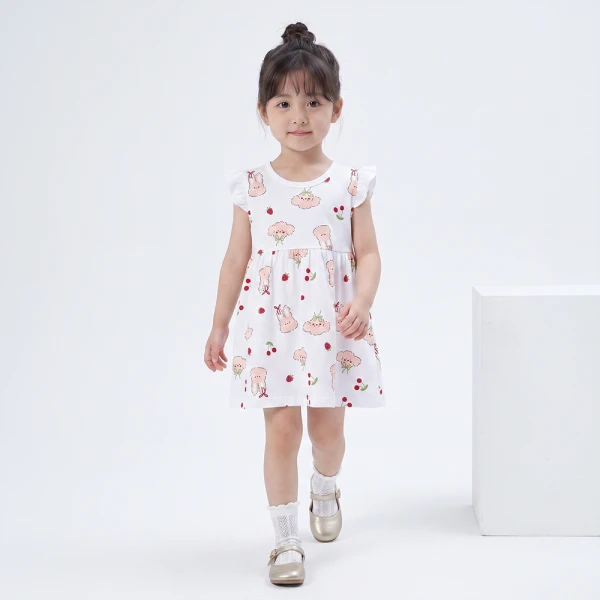 Đầm bé gái Animo Easy SU26 TX0626055 (1Y-4Y,Trắng)