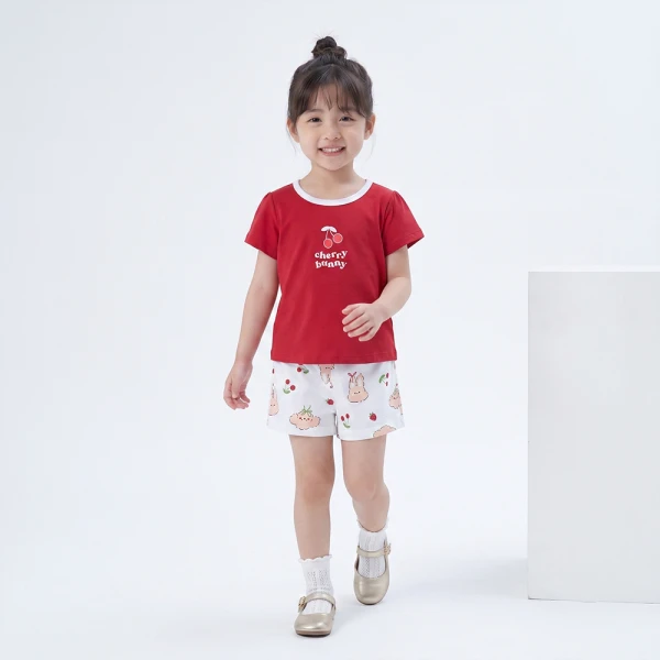 Bộ bé gái ngắn Animo Easy SU26 TX0626056 (1Y-4Y,Đỏ-Trắng)