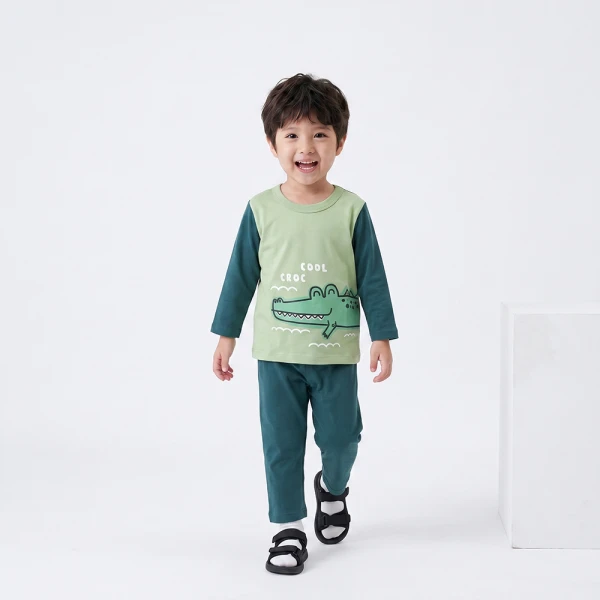 Bộ bé trai dài Animo Easy SU26 HN0526070 (1-4Y,Xanh lá)