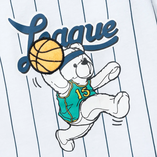 Bộ bé trai ngắn polo Animo champs SP26 HN0526051 (1-6Y,Trắng-Dương)