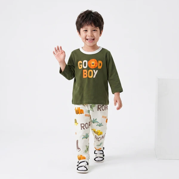 Bộ bé trai dài Animo Easy SU26 HN0626041 (1-4Y Rêu-Kem)
