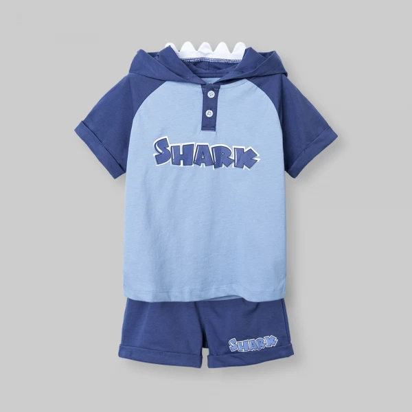Bộ bé trai ngắn có nón Animo Ocean Friends SP26 HN0626010 (1-6Y,Biển-Dương)
