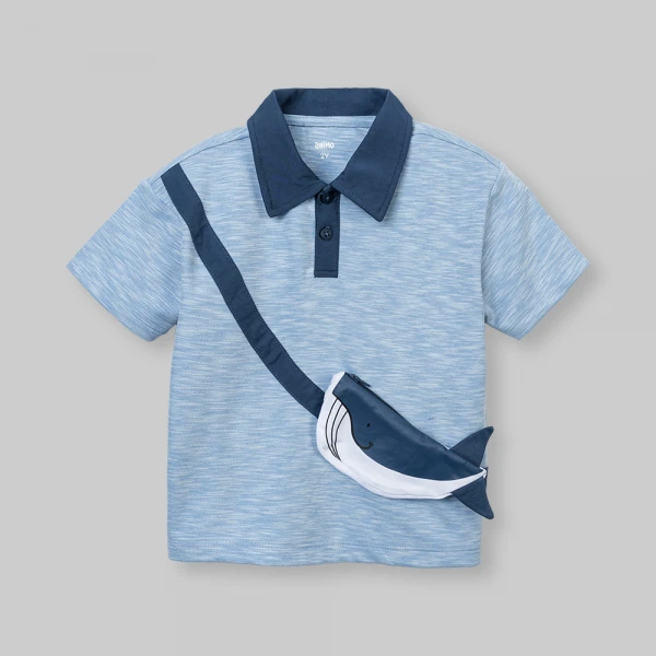 Bộ bé trai ngắn polo Animo Ocean Friends SP26 HN0626015 (1-6Y,Biển)