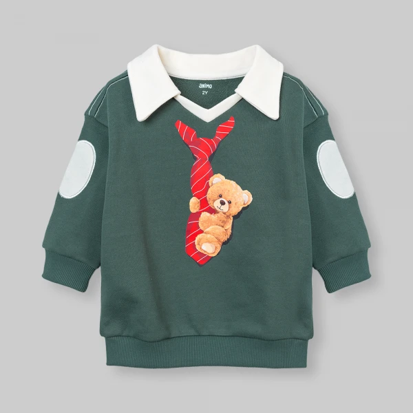 Bộ đông bé trai dài Animo noel FW26 ST0726033 (1-4Y, Lá-Nâu đậm)