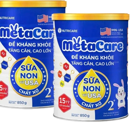 Combo 2 SPDD công thức Metacare 2+ 850g (Xanh)