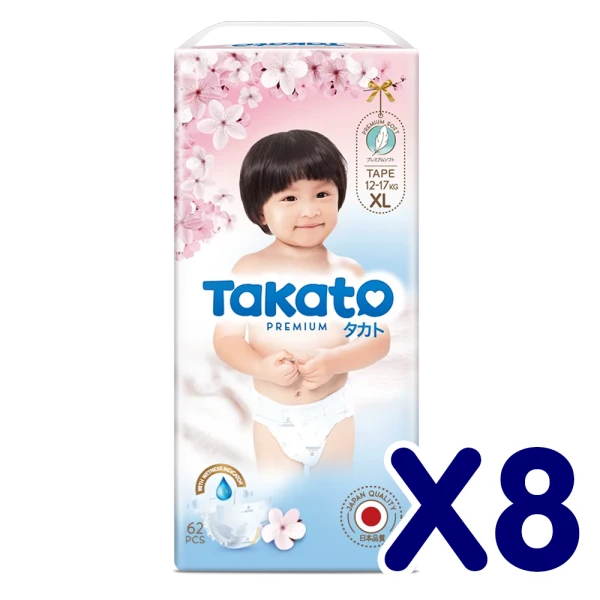 Combo 8 Tã dán Takato siêu mềm mại (S, 80 miếng)