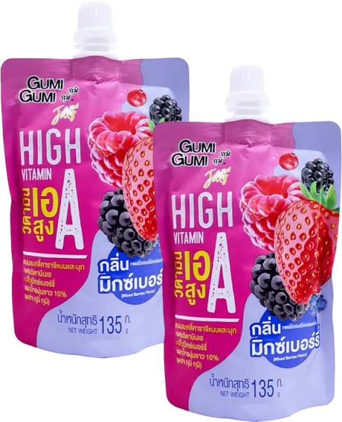 Combo 2 Nước thạch Jelly GUMI GUMI Vitamin A vị mix quả mọng 135g