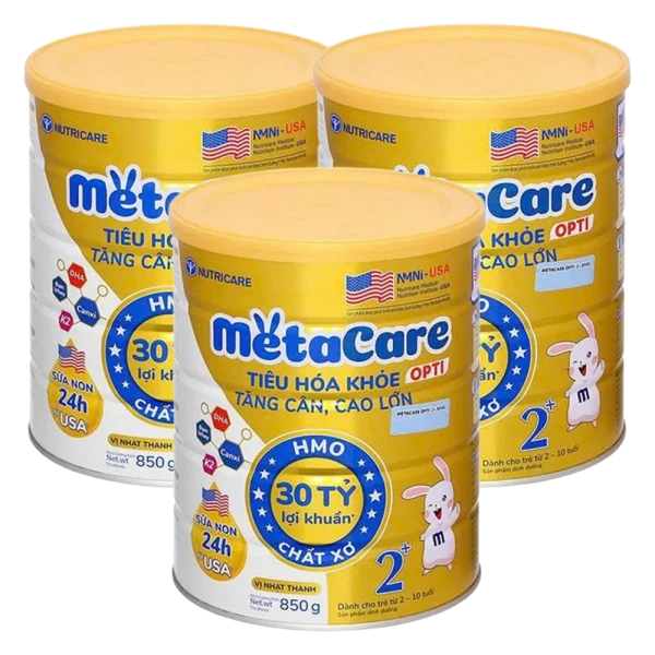 Combo 3 lon SPDD Metacare Opti 2+ 850g (Vàng)