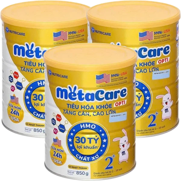 Combo 3 lon SPDD Metacare Opti 2+ 850g (Vàng)
