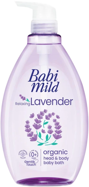 Sữa tắm gội toàn thân trẻ em Babi Mild Relaxing Lavender 800ml