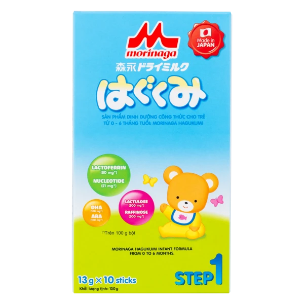 Sữa Morinaga số 1 dạng thanh 130g (Hagukumi, 0-6 tháng)