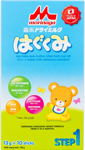 Sữa Morinaga số 1 dạng thanh 130g (Hagukumi, 0-6 tháng)