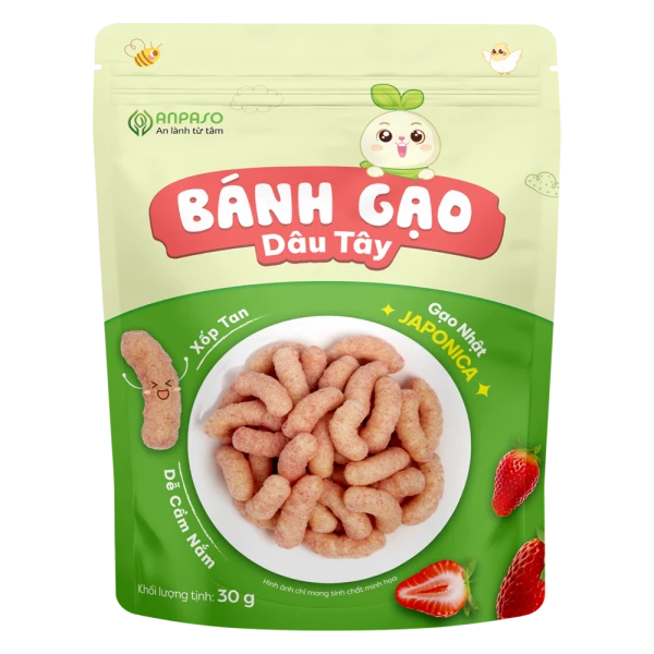 Bánh gạo Dâu tây Anpaso 30g