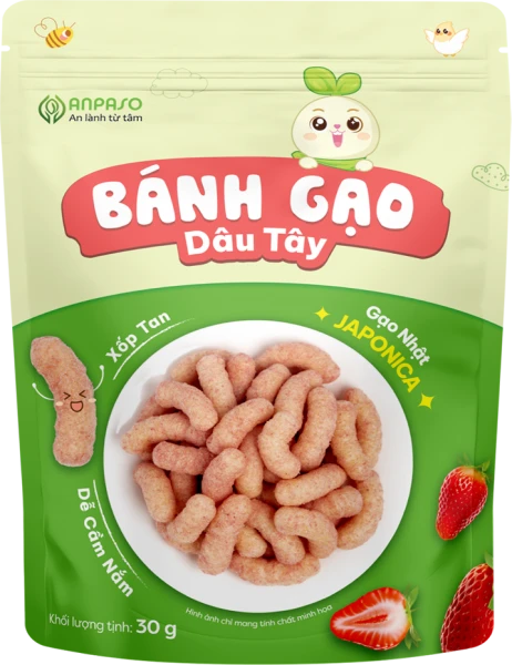 Bánh gạo Dâu tây Anpaso 30g