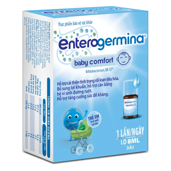 Men vi sinh Enterogermina Baby Comfort cho trẻ sơ sinh chứa lợi khuẩn BB12 (Lọ 8ml)