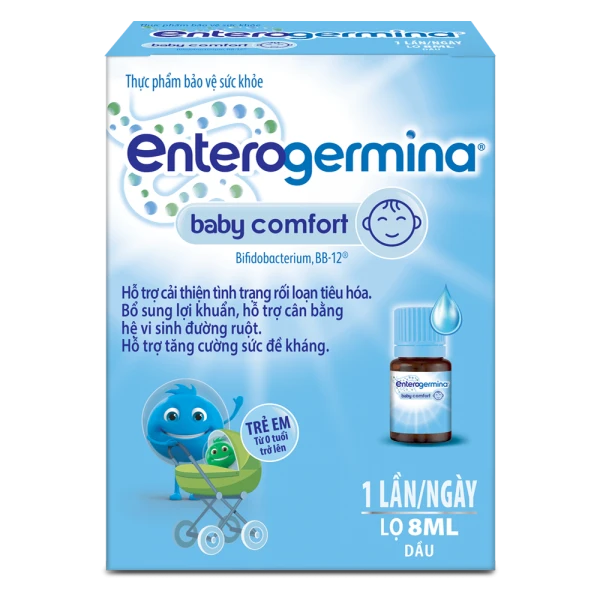 Men vi sinh Enterogermina Baby Comfort cho trẻ sơ sinh chứa lợi khuẩn BB12 (Lọ 8ml)