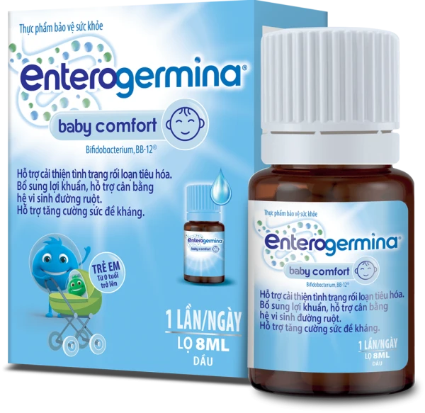 Men vi sinh Enterogermina Baby Comfort cho trẻ sơ sinh chứa lợi khuẩn BB12 (Lọ 8ml)