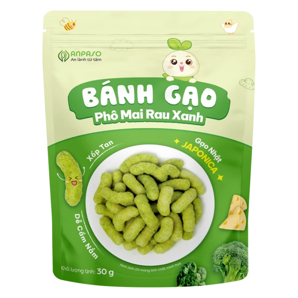 Bánh gạo Phô mai rau xanh Anpaso 30g
