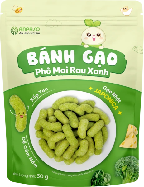 Bánh gạo Phô mai rau xanh Anpaso 30g