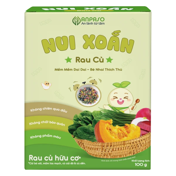 Nui xoắn rau củ Anpaso 100g