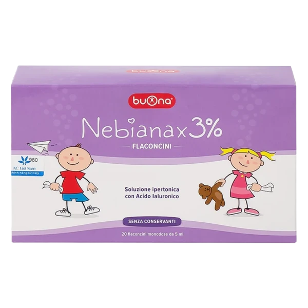 Dung dịch nhỏ mũi Buona Nebianax 3% Natri Hyaluronate (20 ống)